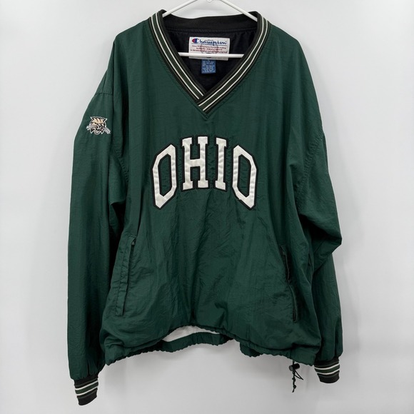 Vintage champion Ohio university Athens bobcats nylon pullover‎ xl